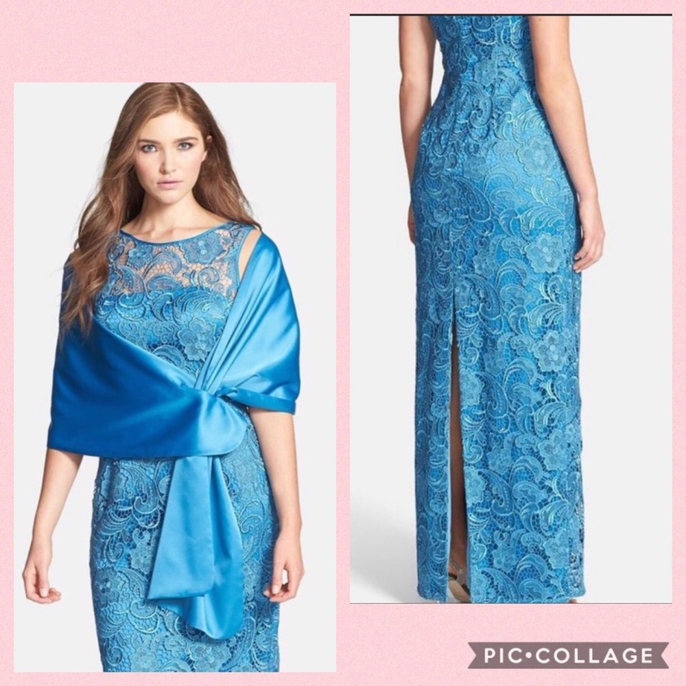 Adrianna Papell sleeveless lace long dress - Picture 2 of 7